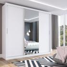 Guarda Roupa Casal 3 Portas 1 Espelho 100% MDF London Yescasa