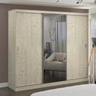 Guarda-Roupa Casal 3 Portas com 1 Espelho 100% Mdf 7318g4e1 Marfim Areia - Foscarini