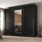 Guarda-roupa Casal 3 Portas de Correr e 6 Gavetas Spazio