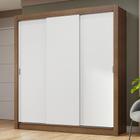 Guarda-Roupa Casal 3 Portas de Correr Rustic/Branco Nobre Madesa