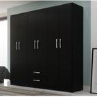 Guarda Roupa Casal 6 Portas 2 Gavetas Atalaia Evidência Móveis