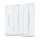 Guarda Roupa Casal 6 Portas 218 cm Elegância Branco - Pallazio