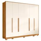 Guarda Roupa Casal 6 Portas 270cm Fascination A02 Carvalho Grife/off White - Mpozenato