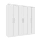 Guarda Roupa Casal 6 Portas 3 Gavetas Olimpo Tcil Móveis Branco