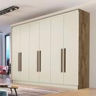 Guarda Roupa Casal 6 Portas 4 Gavetas MDF Oslo Made Marcs