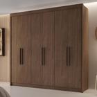 Guarda Roupa Casal 6 Portas 4 Gavetas Miami 100% Mdf