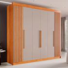 Guarda-roupa Casal 6 Portas 6 Gavetas Granada Mdf Sallêto Cinamomo Com Off White - SALLÊTO MÓVEIS