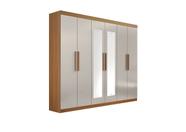 Guarda Roupa Casal 6 Portas Com Espelho 100% Mdf Leblon D'doro