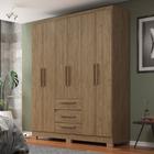 Guarda-roupa Casal 6 Portas e 3 Gavetas Wood - Decibal