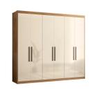 Guarda Roupa Casal 6 Portas Lens Amêndola Off White - Casa H