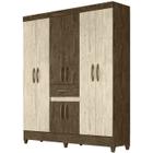 Guarda Roupa Casal 8 Portas 8358 Castanho Wood Avela Wood Moval