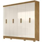 Guarda Roupa Casal 8 Portas 9110 Freijo Off White Moval