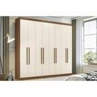 Guarda Roupa Casal 8 Portas e 4 Gavetas Master New 8.4 jatoba/Areia - Santos Andirá