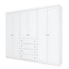 Guarda Roupa Casal Americano 6 Portas Branco HP Henn