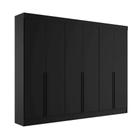 Guarda-Roupa Casal Ana 6 PT 4 GV Preto 240 cm - Mobly