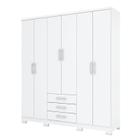 Guarda Roupa Casal Caju 6 Portas Branco - Henn