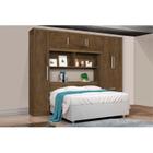 Guarda Roupa Casal com Cabeceira 6 Portas 3 Gavetas Top Cancun J&A Móveis Jequitiba