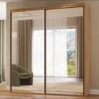 Guarda Roupa Casal com Espelho 2 Portas de Correr MDF Luminum Belmax