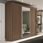 Guarda-Roupa Casal com Espelho 3 Portas 4 Gavetas 188,5cm Viena Yescasa