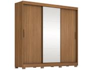 Guarda-roupa Casal com Espelho 3 Portas de Correr 6 Gavetas Demóbile Londres