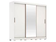 Guarda-roupa Casal com Espelho 3 Portas de Correr 6 Gavetas Demóbile Londres