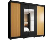 Guarda-roupa Casal com Espelho 4 Gavetas 2 Portas de Correr Araplac Benfica