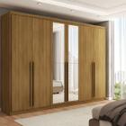 Guarda-Roupa Casal Córdoba 6 Portas 6 Gavetas 100% Mdf com Espelho Nature - Panorama Móveis