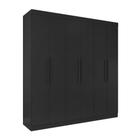 Guarda-Roupa Casal Easy Slim 6 Portas Preto Fosco