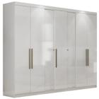 Guarda Roupa Casal Grande 7Portas 2Gavetas Milão Branco