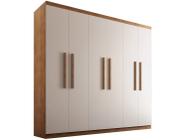 Guarda Roupa Casal Hera 6 Portas e 2 Gavetas Rufato