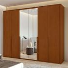 Guarda-Roupa Casal Imperatore 6 Portas com Espelho 100% Mdf Frassino - Móveis Lopas