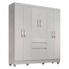 Guarda Roupa Casal Lia 6 Portas Branco