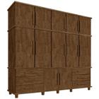 Guarda Roupa Casal Londres Triplex 12 Portas 6 Gavetas Malbec