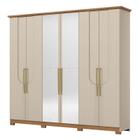 Guarda Roupa Casal Magnus 6 Portas Areia HP Nature - Henn