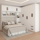 Guarda-Roupa Casal Modulado com Cama Paradise 10 Portas 6gavetasbranco - Panorama Móveis