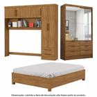 Guarda Roupa Casal Modulado Sevilha 5 Portas 8 Gavetas Premium com Cama Casal Carioca Móveis