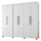 Guarda Roupa Casal Prime 6000 Branco com New Pés - Araplac