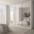 Guarda-Roupa Casal Santiago 3 Portas de Correr 3 Gavetas com Espelho Guarda-Roupa Casal Santiago 3 Portas de Correr 3 Gavetas com Espelho