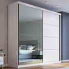 Guarda-Roupa Casal Star 2 Portas com Espelho 100% Mdf Branco - Mambel - Manbel