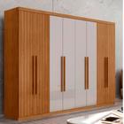 Guarda Roupa Casal Toronto MDF 8 Portas e 4 Gavetas Moderna Mobília Guarda Roupa Casal Toronto MDF 8 Portas e 4 Gavetas Moderna Mobília