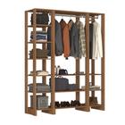 Guarda Roupa Closet 1,6m com Cabideiros e Nichos Montana - Nova Mobile