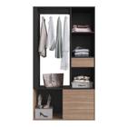 Guarda Roupa Closet 183X100cm Preto Montana PRODDY - Milani Store