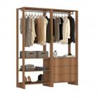 Guarda-Roupa Closet 2 Peças com 2 Cabideiros 3 Gavetas e 4 Nichos Yes - Nova Mobile