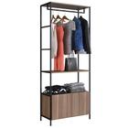 Guarda Roupa Closet 2 Portas Estilo Industrial Artetube A05 Montana/Preto - Mpozenato