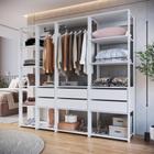 Guarda Roupa Closet 4 Peças com 2 Cabideiros 6 Gavetas e 11 Nichos Easy - Prodecor