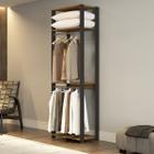 Guarda Roupa Closet Aberto 70x220Cm MDP Carvalho 6102