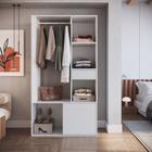 Guarda-roupa Closet com 1 Gaveta 1 Cabideiro 2 Prateleiras e 1 Porta Cl100 - Prodecor