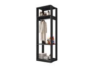 Guarda Roupa Closet Com Prateleiras Titan Preto - Fdecor - Móveis Leão