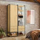 Guarda Roupa Closet Modulado Industrial 1 Porta 4 Gavetas Olivar