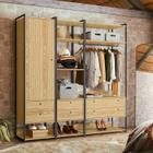 Guarda Roupa Closet Modulado Industrial 1 Porta 6 Gavetas - Olivar